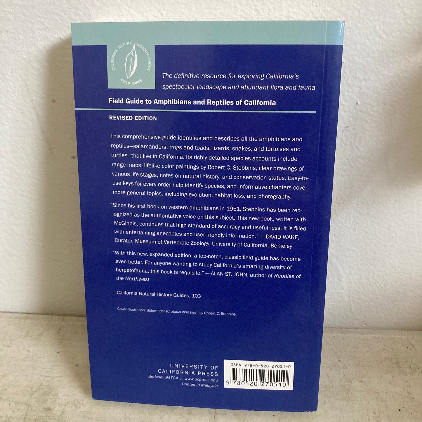 Field Guide to Amphibians and Reptiles of California - Robert C. Stebbins & Samuel M. McGinnis