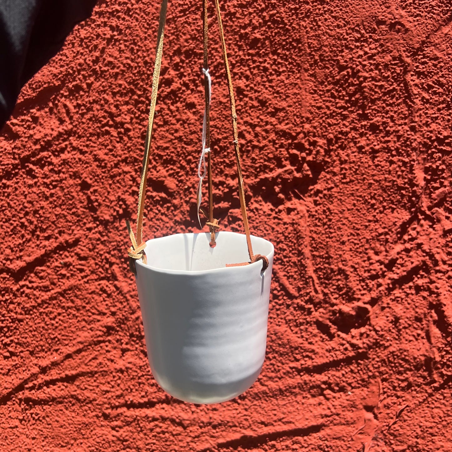 4.5" White Hanging Planter