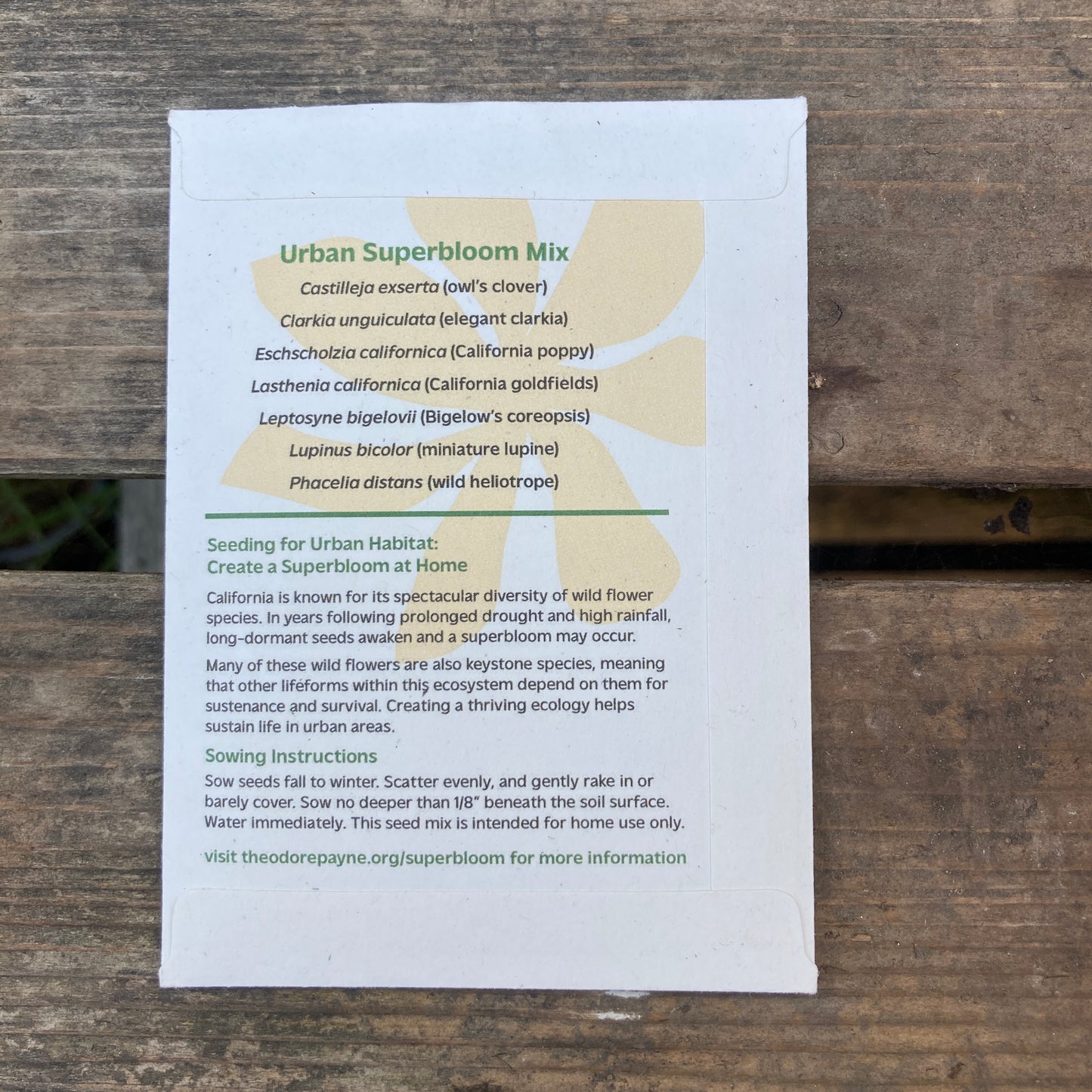 Urban Superbloom Seeds - Theodore Payne Foundation
