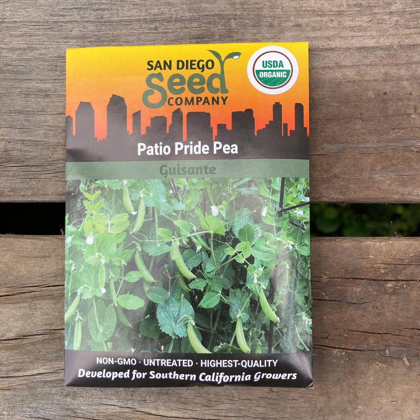 Peas, Snap - Patio Pride - Organic - San Diego Seed Company