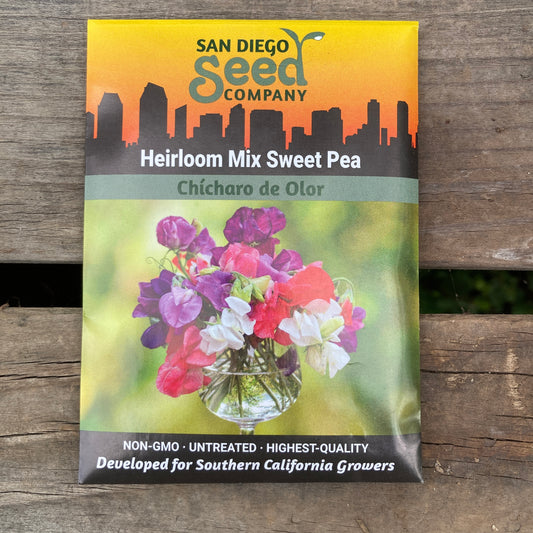 Sweet Peas, Heirloom Mix - San Diego Seed Company