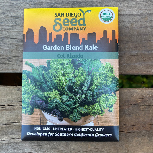 Kale, Garden Blend - Organic - San Diego Seed Company
