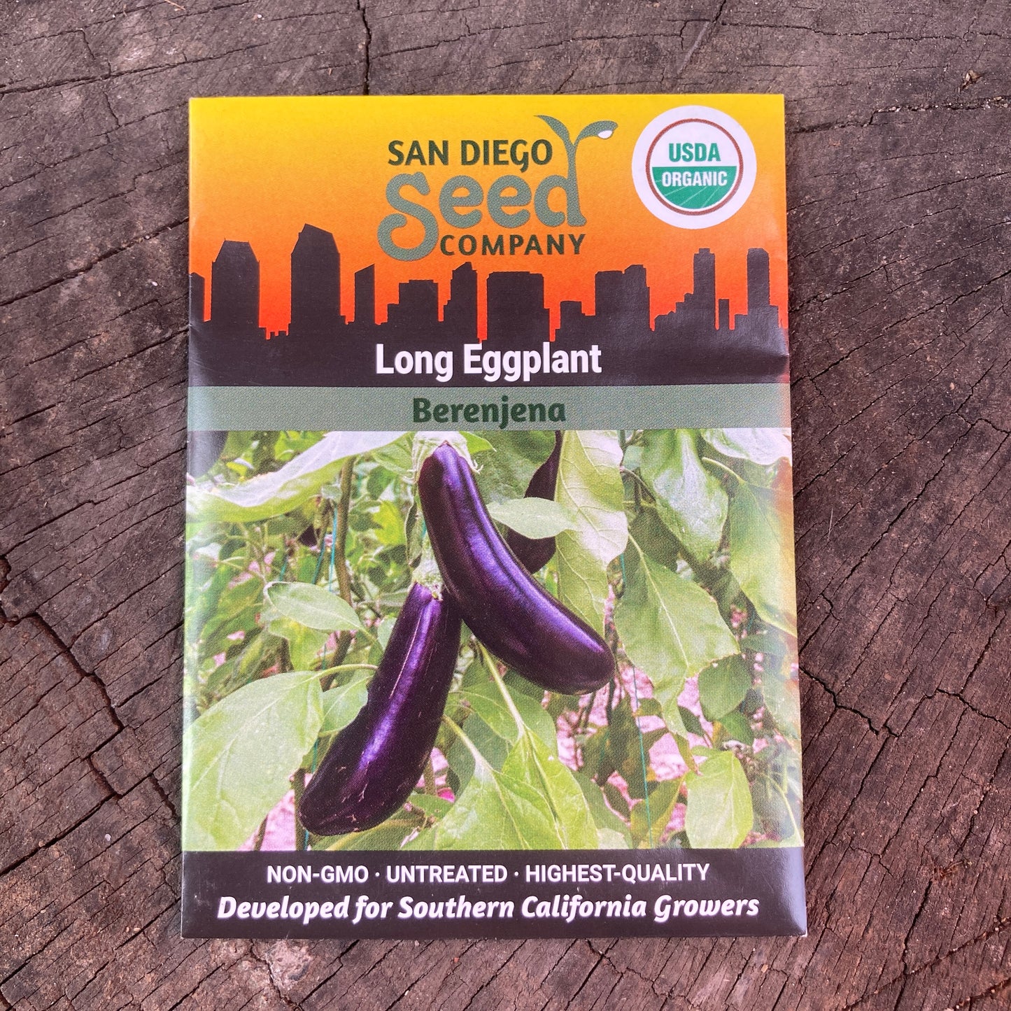 Eggplant, Long Purple - Organic - San Diego Seed Company