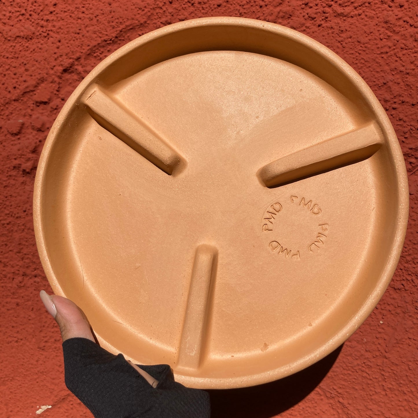 Ribbed Terra Cotta Saucer