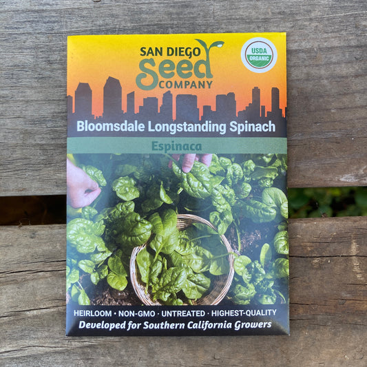 Spinach, Bloomsdale - Organic - San Diego Seed Company
