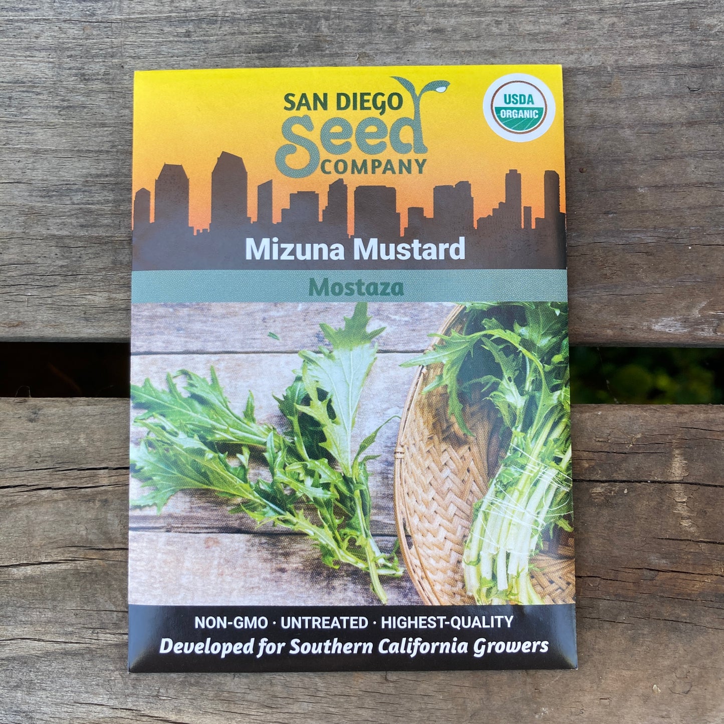 Mustard Greens, Mizuna - Organic - San Diego Seed Company
