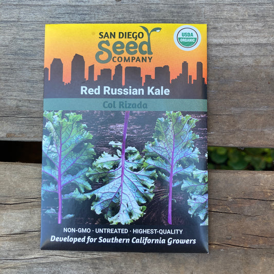 Kale, Red Russian - Organic - San Diego Seed Company