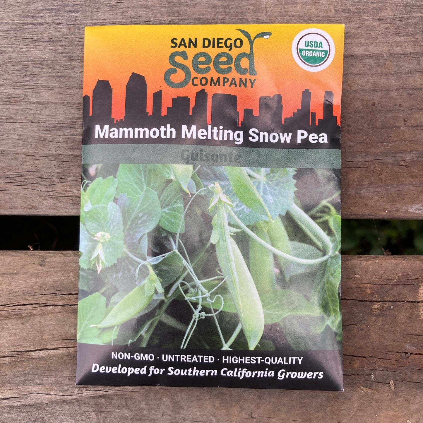 Peas, Snow - Mammoth Melting - Organic - San Diego Seed Company