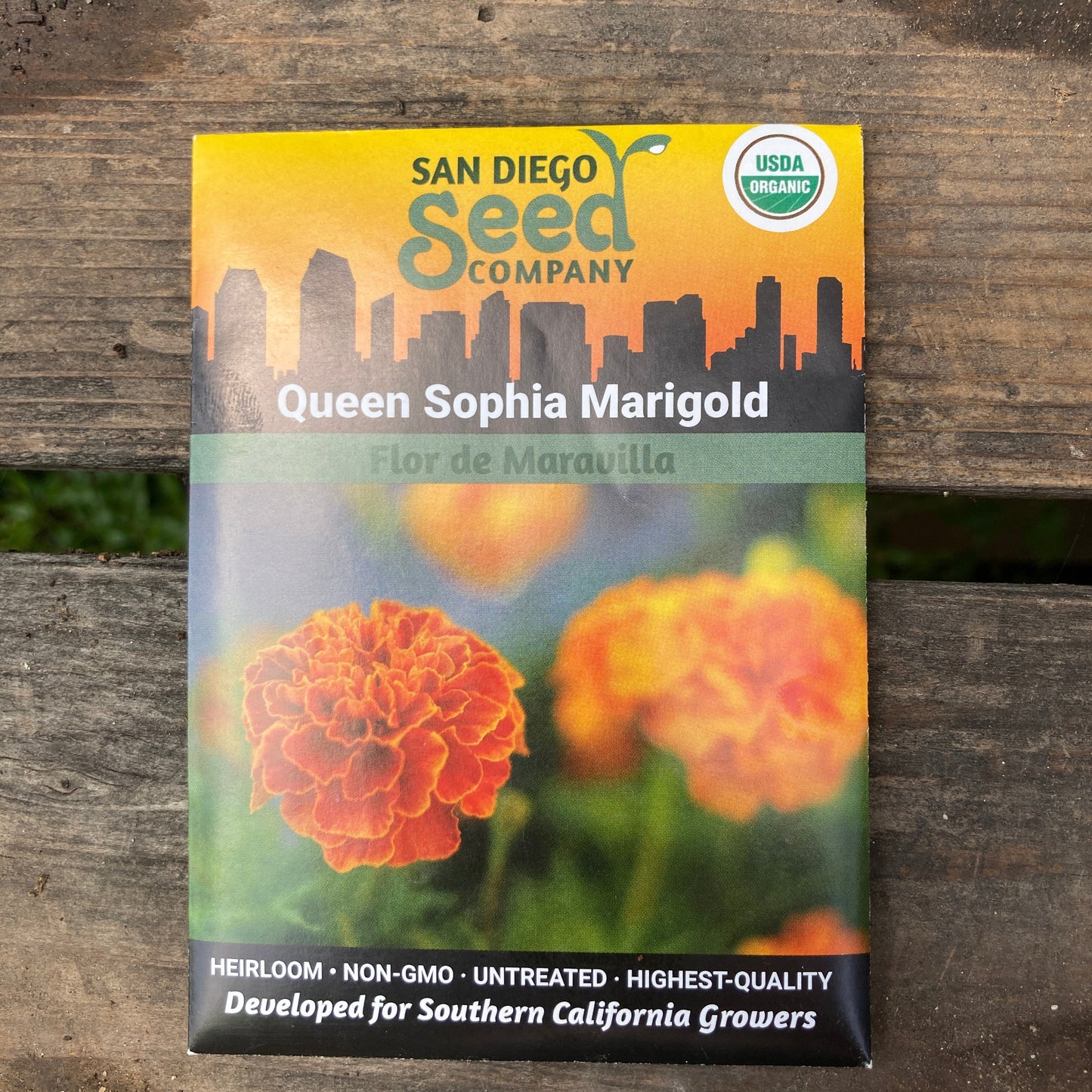 Marigold, Queen Sophia - Organic - San Diego Seed Company