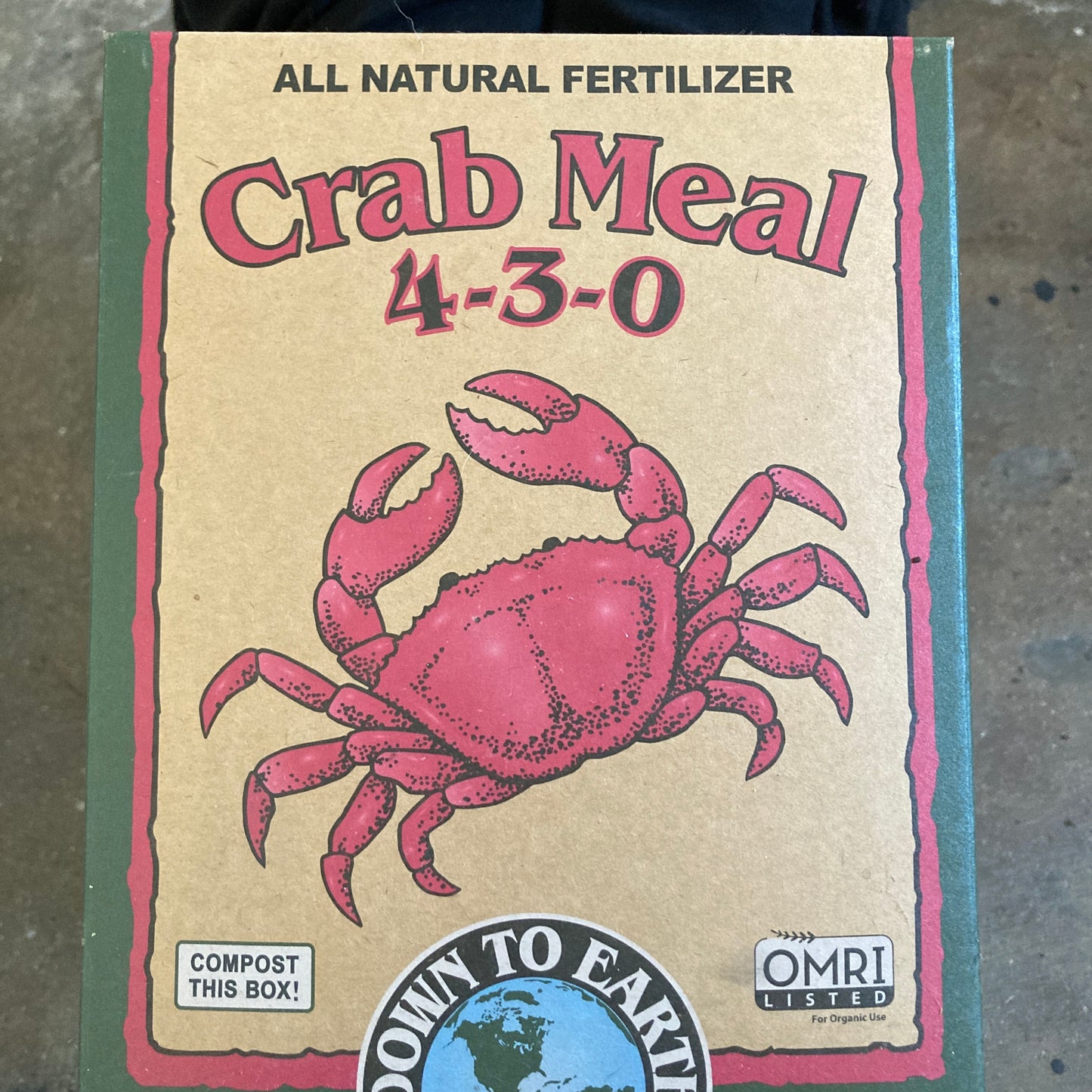 Crab Meal - Down to Earth - 5 Lb Box