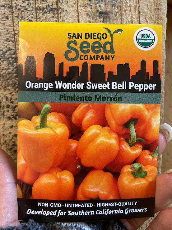 Pepper, Orange Wonder Sweet Bell - San Diego Seed Company