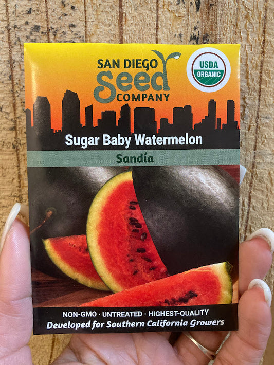 Watermelon, Sugar Baby - Organic - San Diego Seed Company