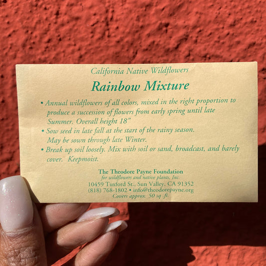 Rainbow Mixture - California Wildflower Seeds - Theodore Payne Foundation
