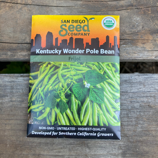 Pole Bean, Kentucky Wonder - Organic - San Diego Seed Company