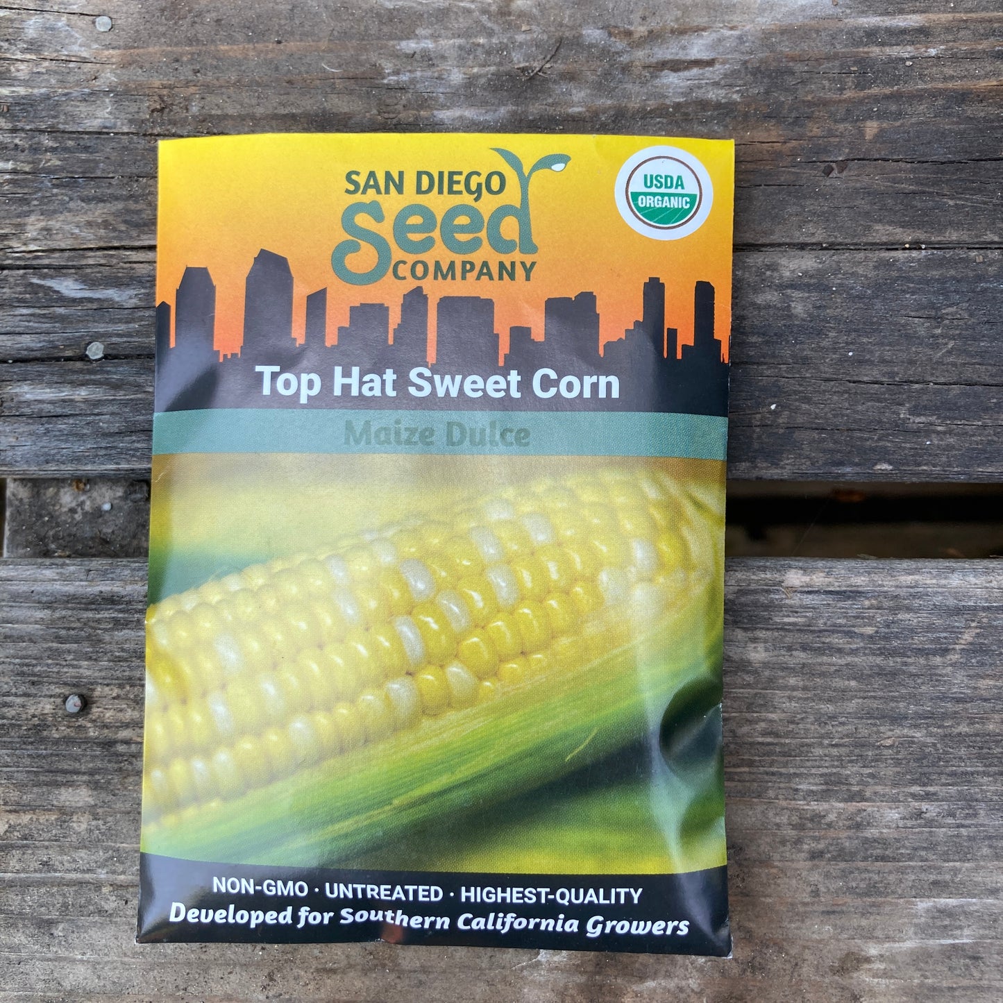Sweet Corn, Top Hat - Organic - San Diego Seed Company