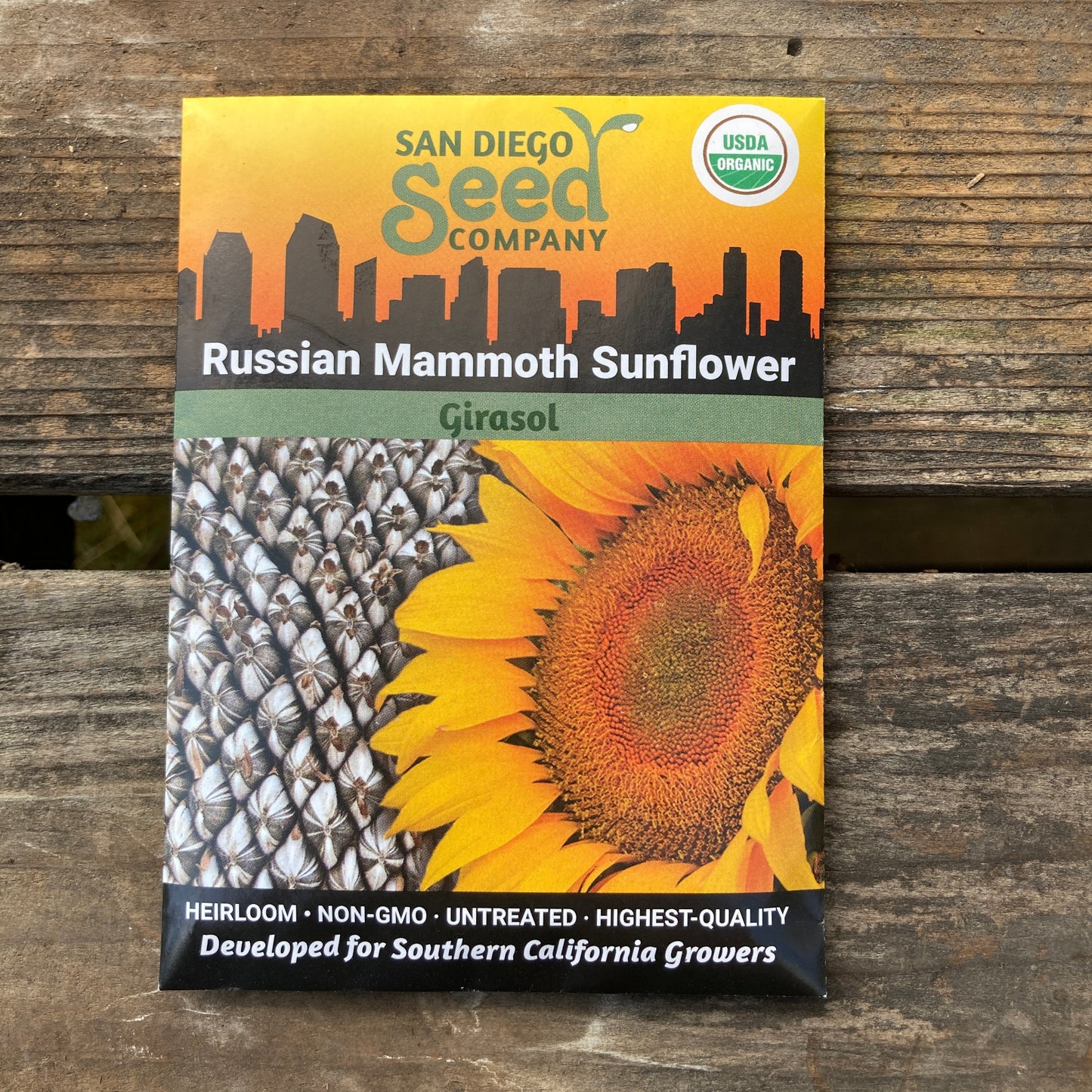 Sunflower, Russian Mammoth - Organic - San Diego Seed Company