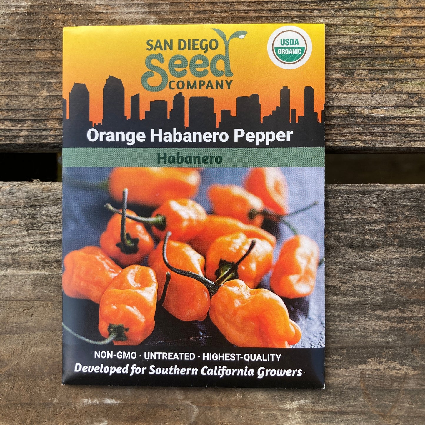 Pepper, Orange Habanero - Organic - San Diego Seed Company